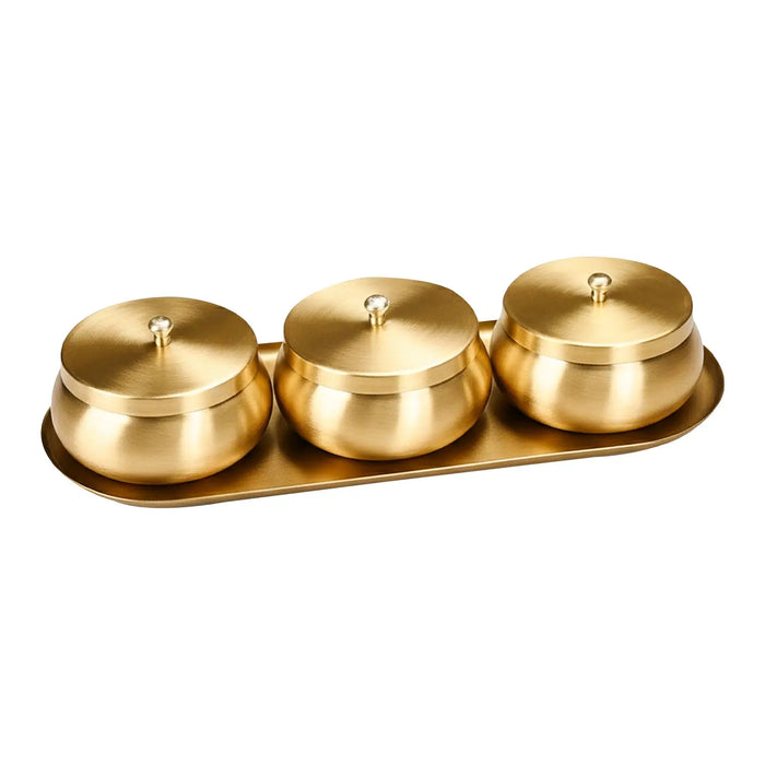 Brass Nut Bowl Set