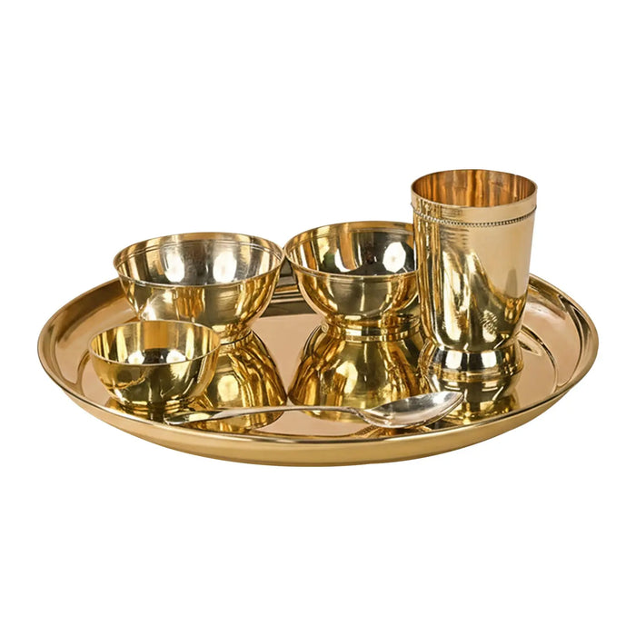 Brass Plain Thali set