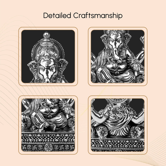 Brass Vinayaka Statue Silver Plated