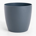 Gray planter pot on a white background