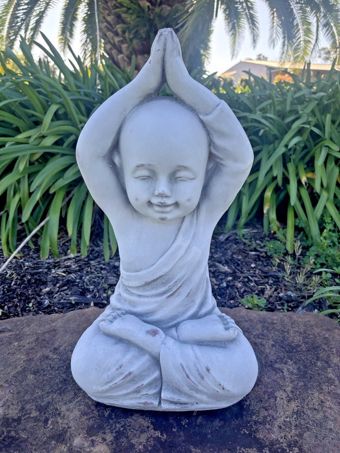 Buddha Monk Garden Statue Ornament Outdoor Decor 3 Styles Available