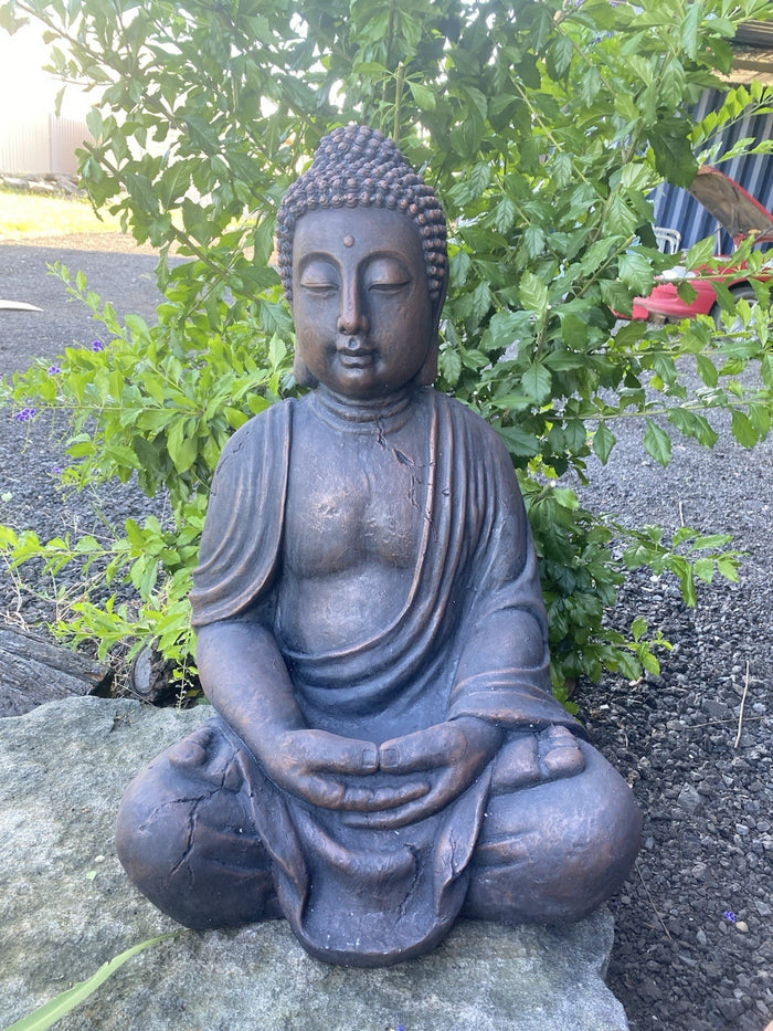 Buddha Sitting on a Lotus  Statue Figurine Garden Ornament Sculpture 67 cm