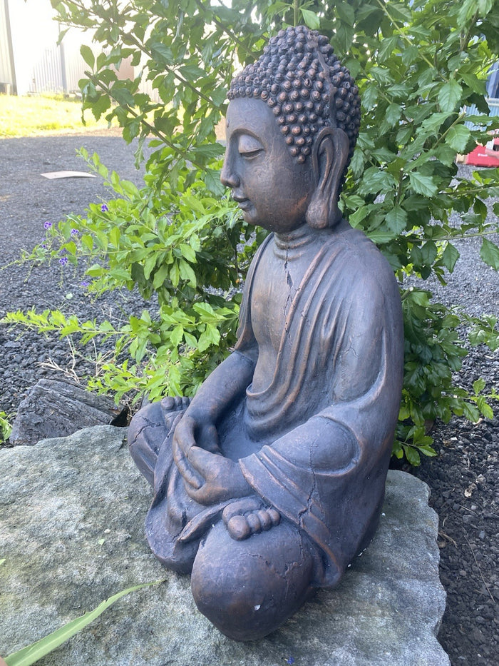 Buddha Sitting on a Lotus  Statue Figurine Garden Ornament Sculpture 67 cm