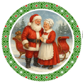 C062 Mr. & Mrs. Claus Sign, Holiday Sign, Wreath Center, Wreath Attachment