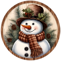 C109 Rustic Snowman Sign, Holiday Sign, Wreath Center, Wreath Attachment