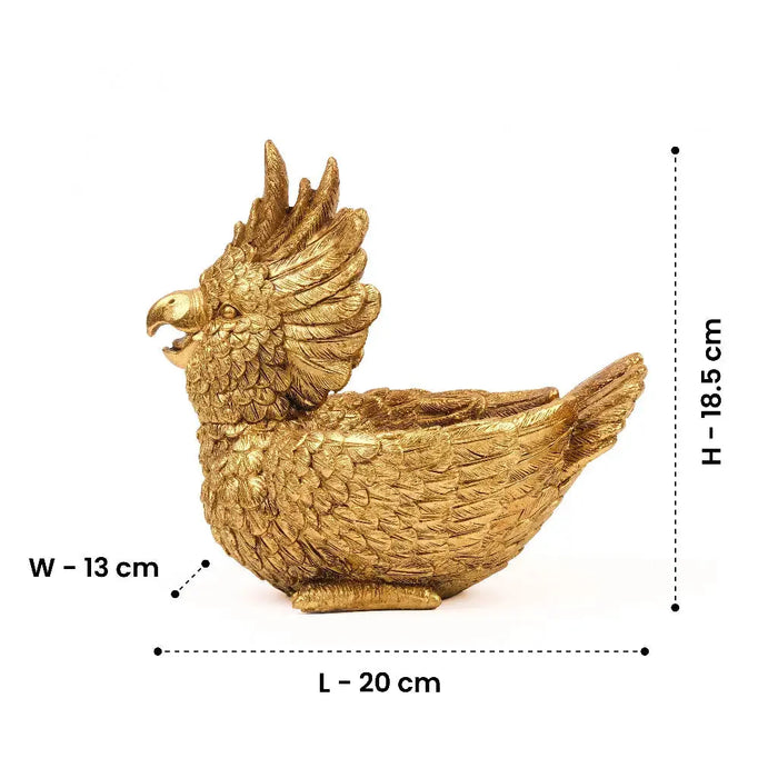 Call of the Tropics - Antique Parrot Figurine