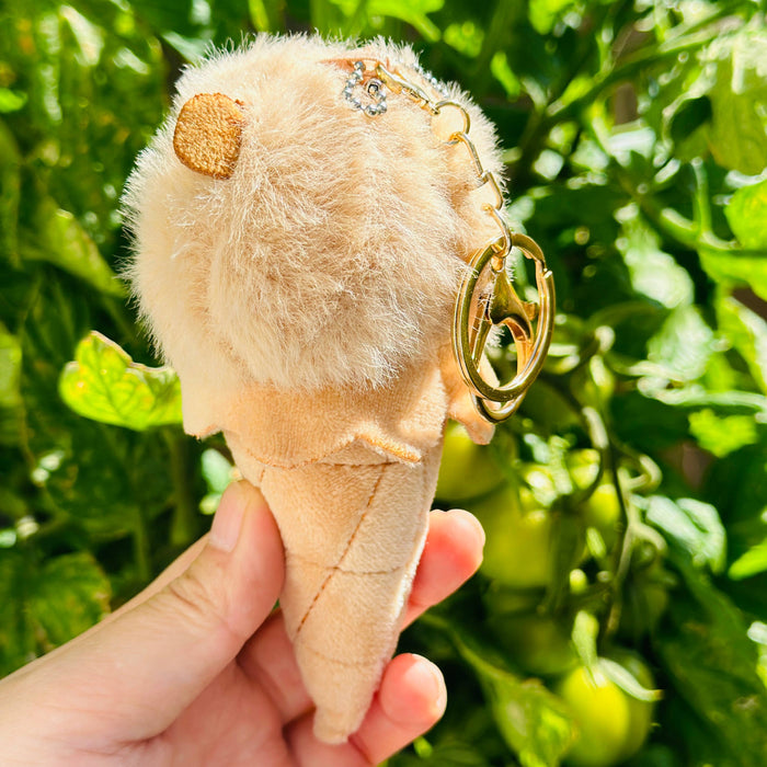 Capybara Ice Cream Plush Keychain Summer Cute Kawaii Gift