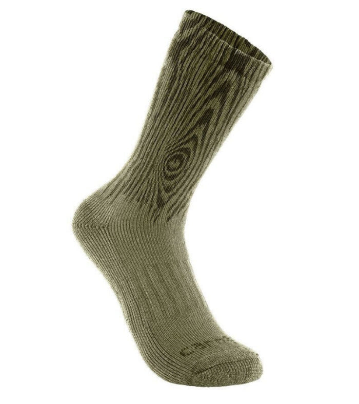 Carhartt Men's Midweight Synthetic Wool Blend Crew Sock 2 Pack Socks Carhartt