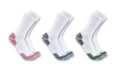 Carhartt Women's Midweight Cotton Blend Crew Sock 3 Pack Socks Carhartt White Assorted M