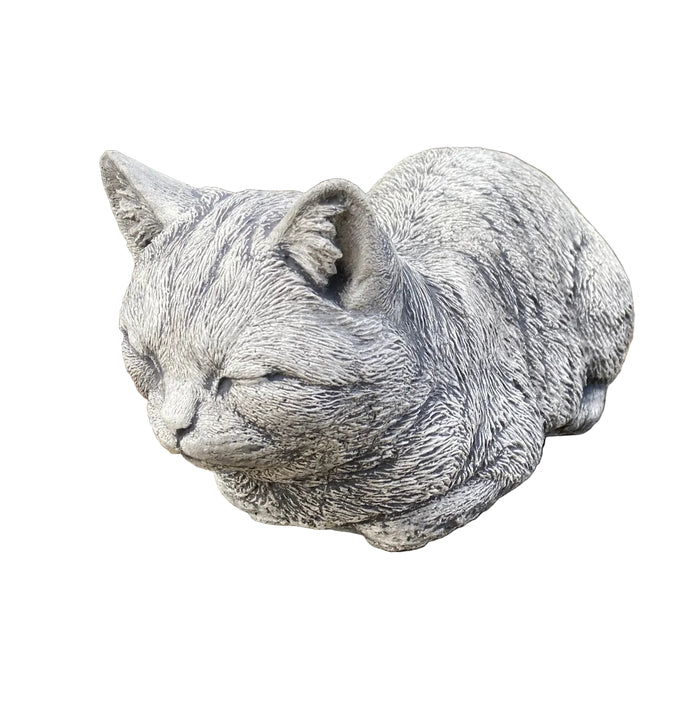 Cat Statue Memorial Sleeping Grey Animal Concrete Cement Australian Made