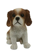 CAVALIER KING CHARLES SPANIEL CAVIE SITTING PUPPY DOG STATUE ORNAMENT MEMORIAL