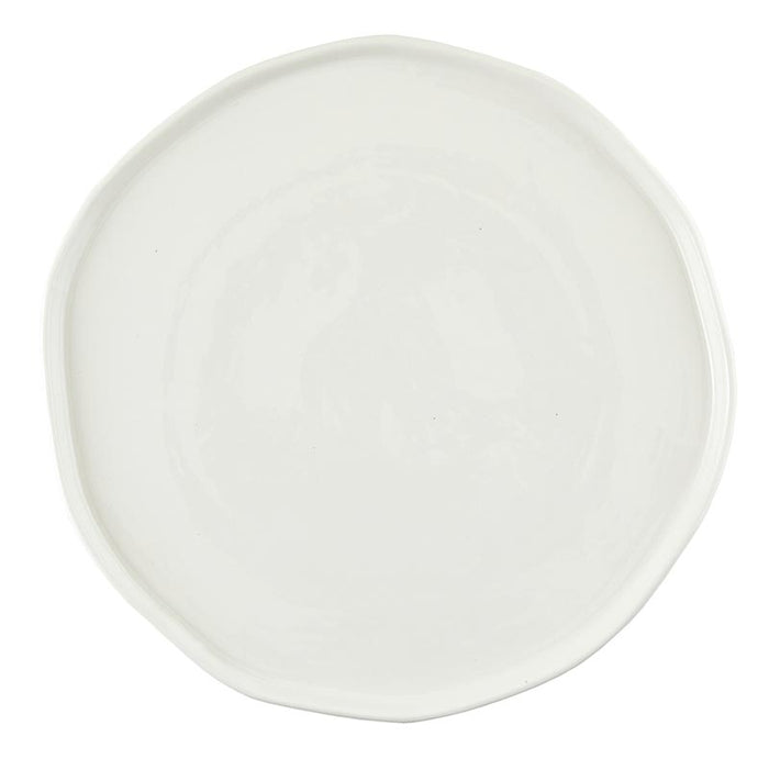 CERAMIC PEDESTAL TRAY, WARM WHITE
