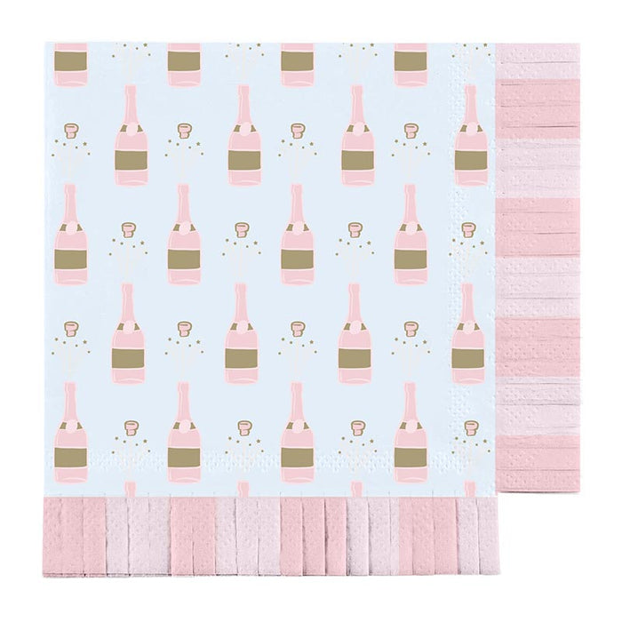 CHAMPAGNE FRINGE COCKTAIL NAPKINS