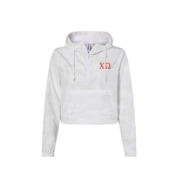 Chi Omega Crop Windbreaker