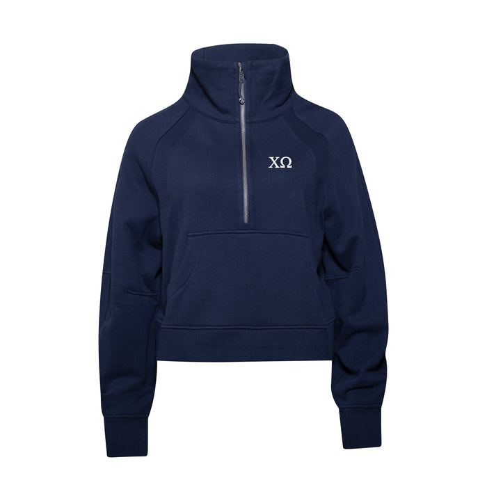 Chi Omega lululemon Scuba Oversized Funnel-Neck Half Zip - True Navy