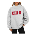 Chi Omega Mock Neck Sweatshirt - CHI O