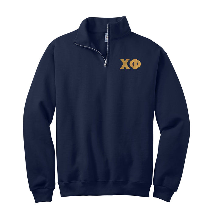 Chi Phi Letters Quarter Zip Sweatshirt