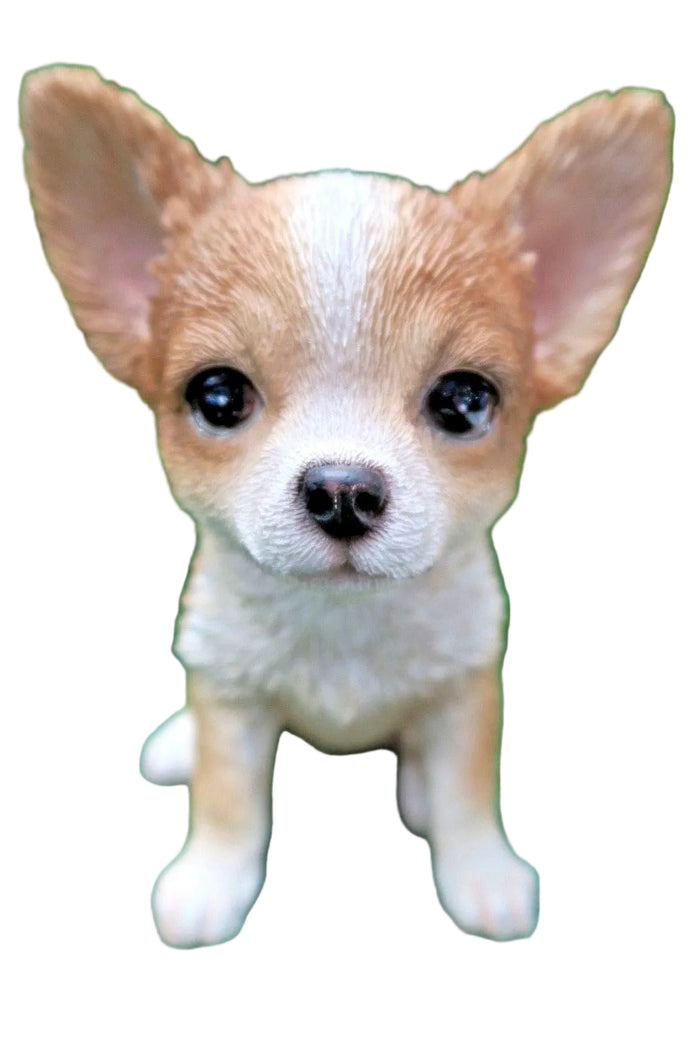 CHIHUAHUA PUPPY DOG ANIMAL GARDEN STATUE ORNAMENT FIGURINE SCULPTURE