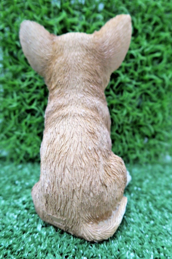 CHIHUAHUA PUPPY DOG ANIMAL GARDEN STATUE ORNAMENT FIGURINE SCULPTURE