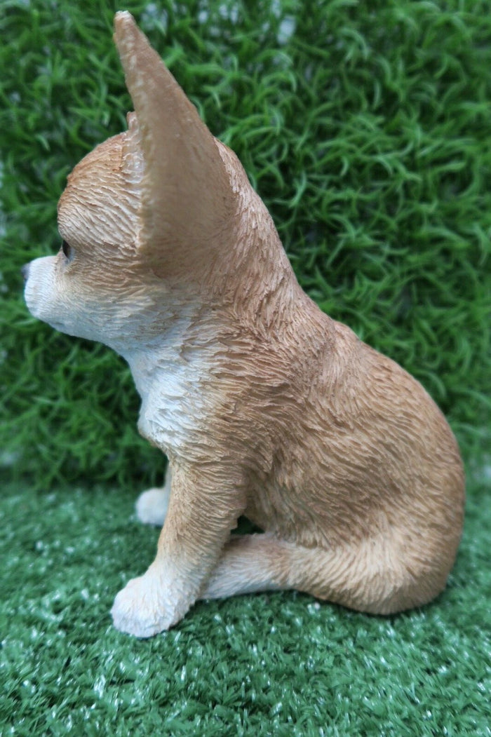 CHIHUAHUA PUPPY DOG ANIMAL GARDEN STATUE ORNAMENT FIGURINE SCULPTURE