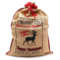 Christmas Present Jute Sack/Stocking 'Delivered By Reindeer'