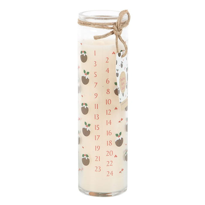 Christmas Pudding Scented Advent Tube Candle