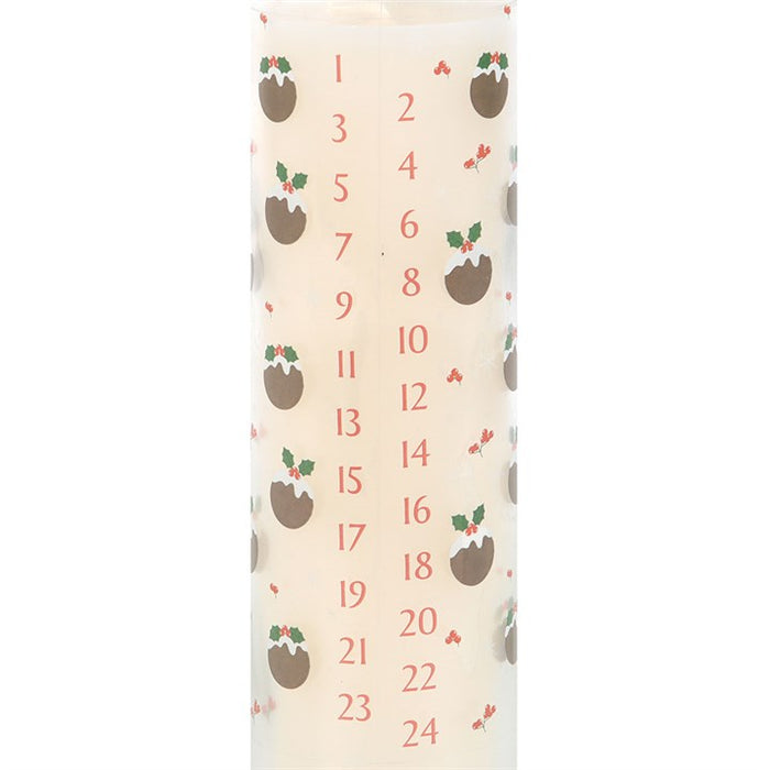 Christmas Pudding Scented Advent Tube Candle