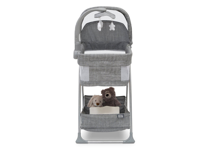 Simmons Kids Grey Tweed (2012) City Sleeper Bassinet, Front Silo View