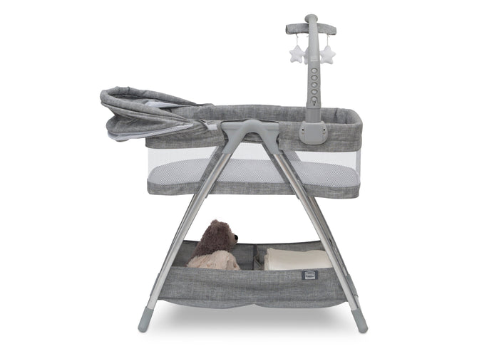Simmons Kids Grey Tweed (2012) City Sleeper Bassinet, Side Silo View