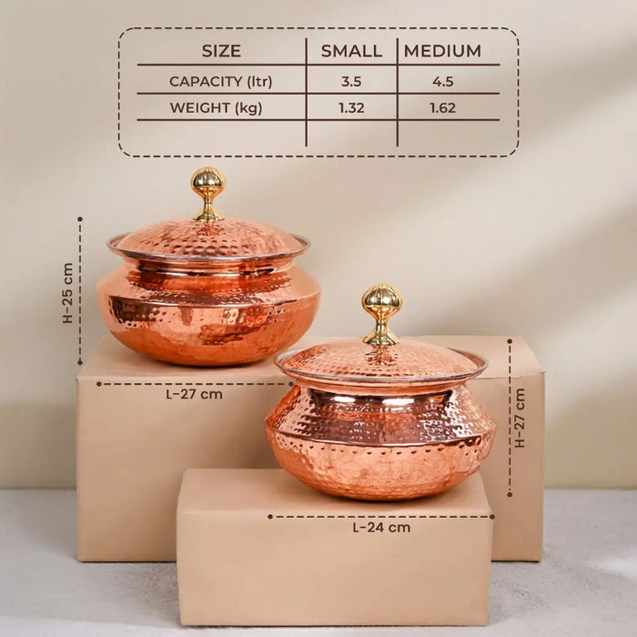 Copper Degchi with Lid