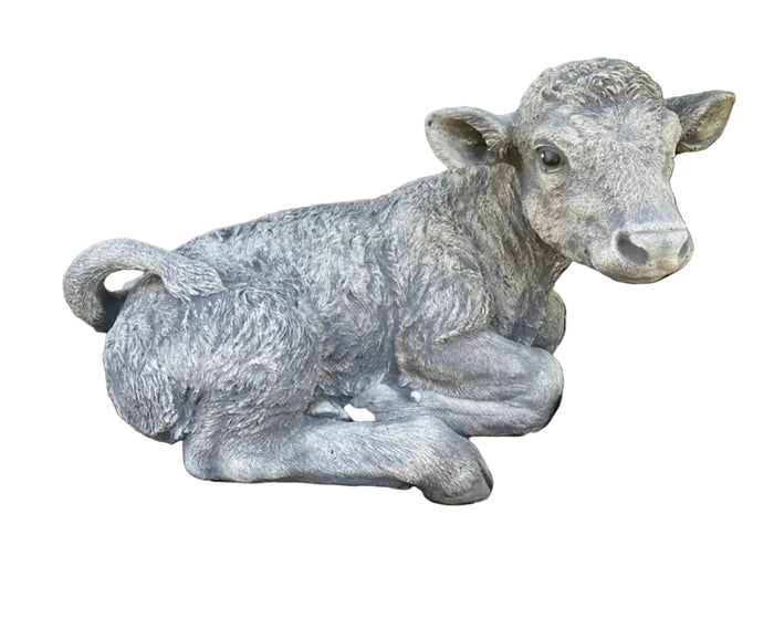 Cow Calf Statue Ornament Farm Animal Concrete Large Garden Australian Made