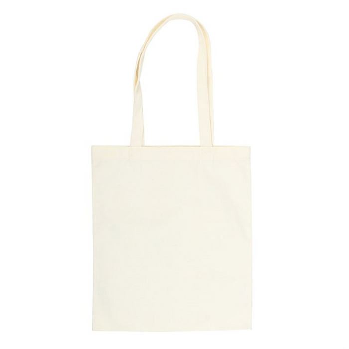 Cream Folk Print Polycotton Tote Bag