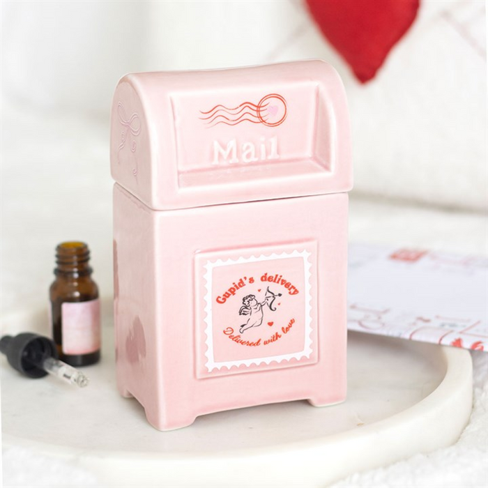 Cupid's Delivery Valentine Postbox Oil Burner
