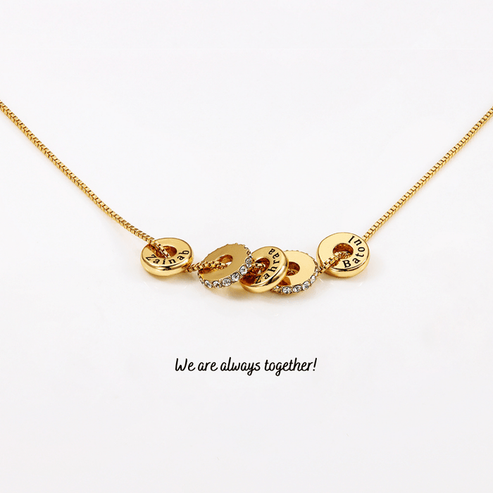 Christmas Gift Melody Necklace with Custom Engraved Name Beads Mom Necklace MelodyNecklace