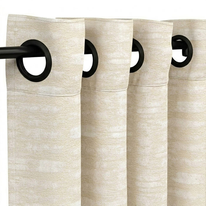 Daisy Sandstone Woven Curtain