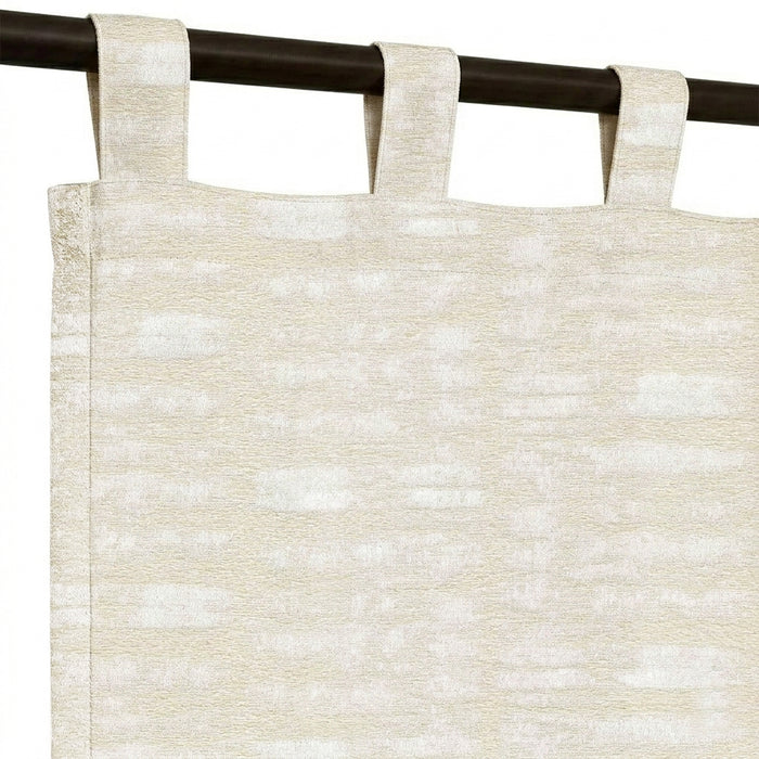 Daisy Sandstone Woven Curtain