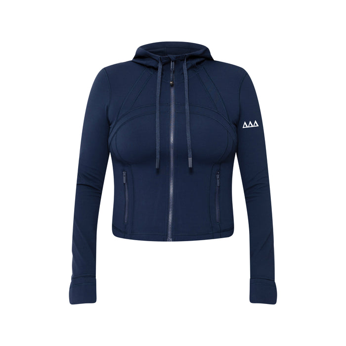 Delta Delta Delta lululemon Define Cropped Hooded Jacket Nulu - NAVY