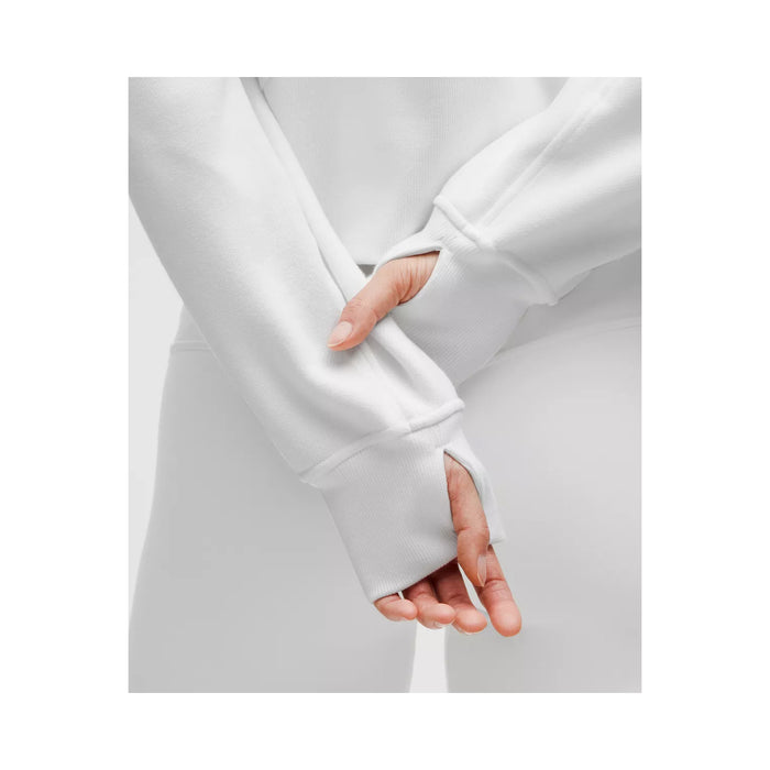 Delta Delta Delta lululemon Scuba Oversized FUNNEL-Neck Half Zip - White