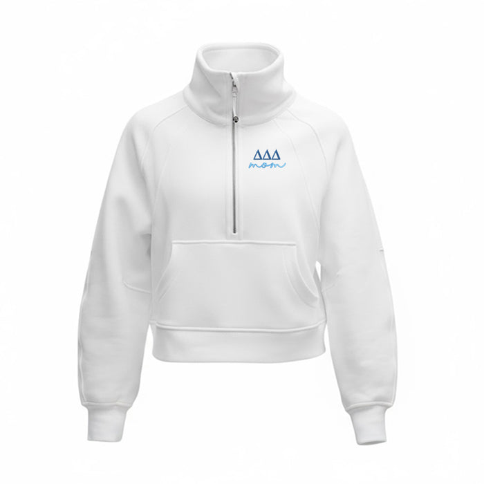 Delta Delta Delta MOM lululemon Scuba Oversized Funnel-Neck Half Zip - White