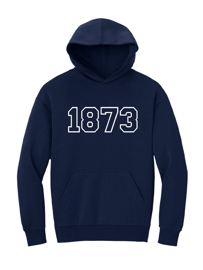 Coordinated navy fleece pants with a relaxed fit, part of the Delta Gamma Established Set.