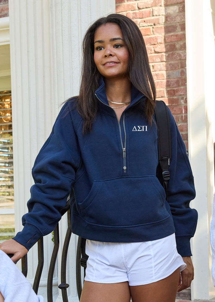 Delta Sigma Pi lululemon Scuba Oversized Funnel-Neck Half Zip - True Navy