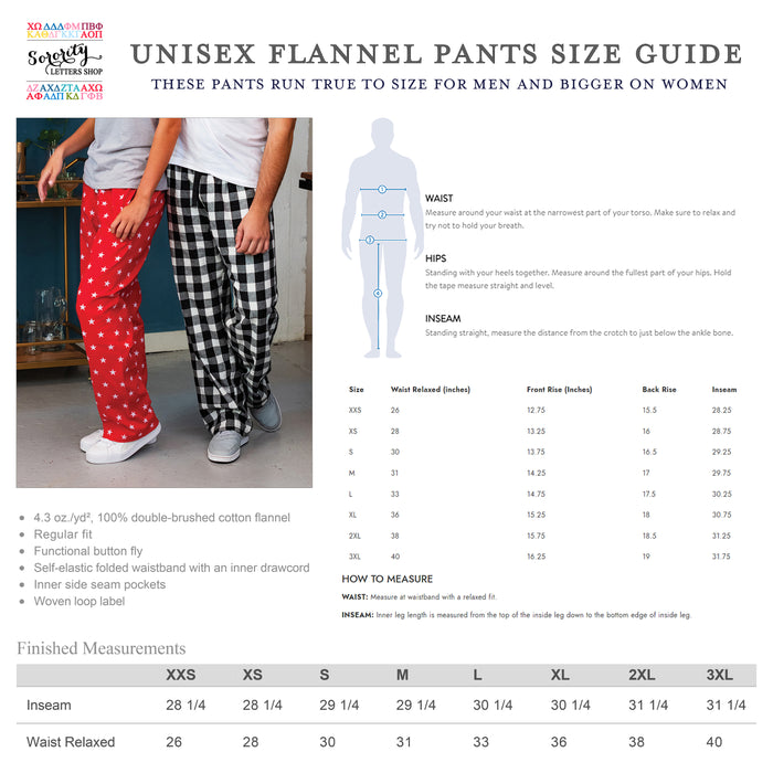 Delta Xi Nu Flannel Pants