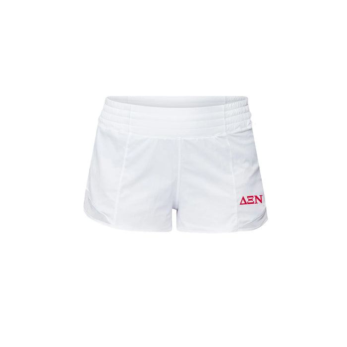 Delta Xi Nu lululemon Hotty Hot High-Rise Lined Short 2.5" - White