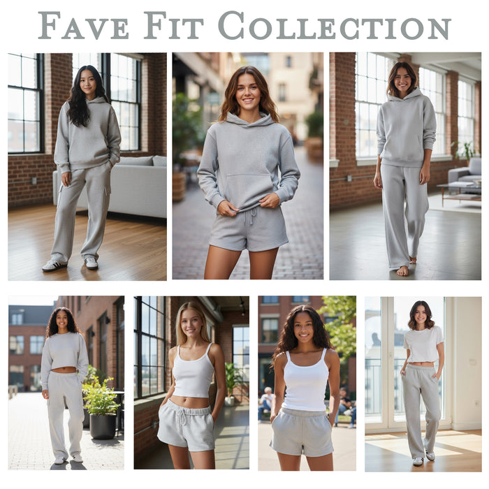 Delta Zeta Fave Fit Hoodie & Shorts Set - Wordmark