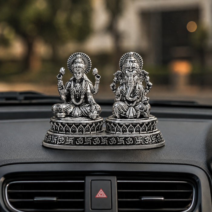 Dhan Siddhi Laxmi Ganesh Silver Plated