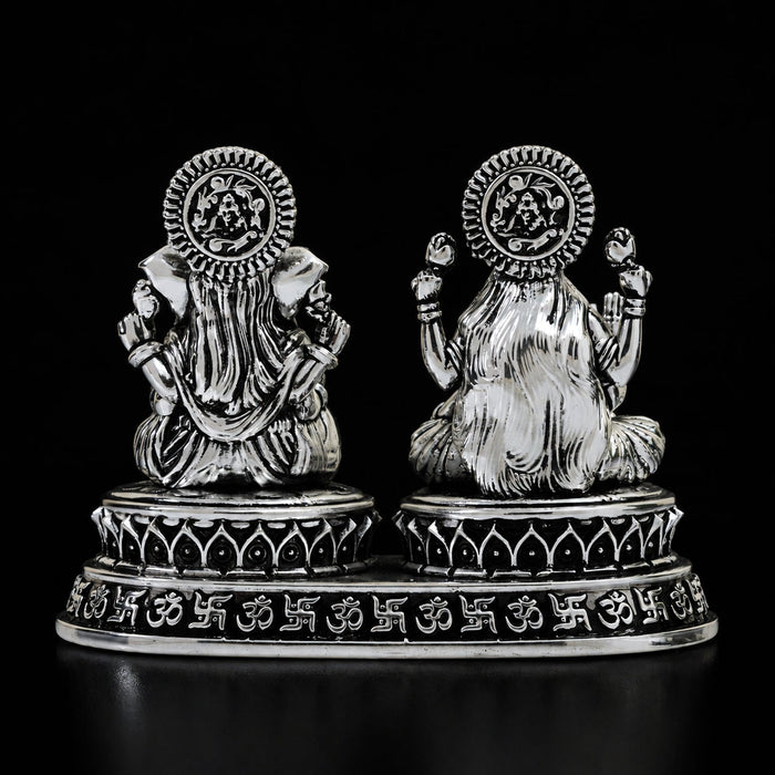 Dhan Siddhi Laxmi Ganesh Silver Plated