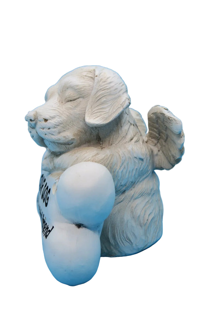 DOG MEMORIAL STATUE ORNAMNET MY DOG ID MY FAITHFUL FRIEND