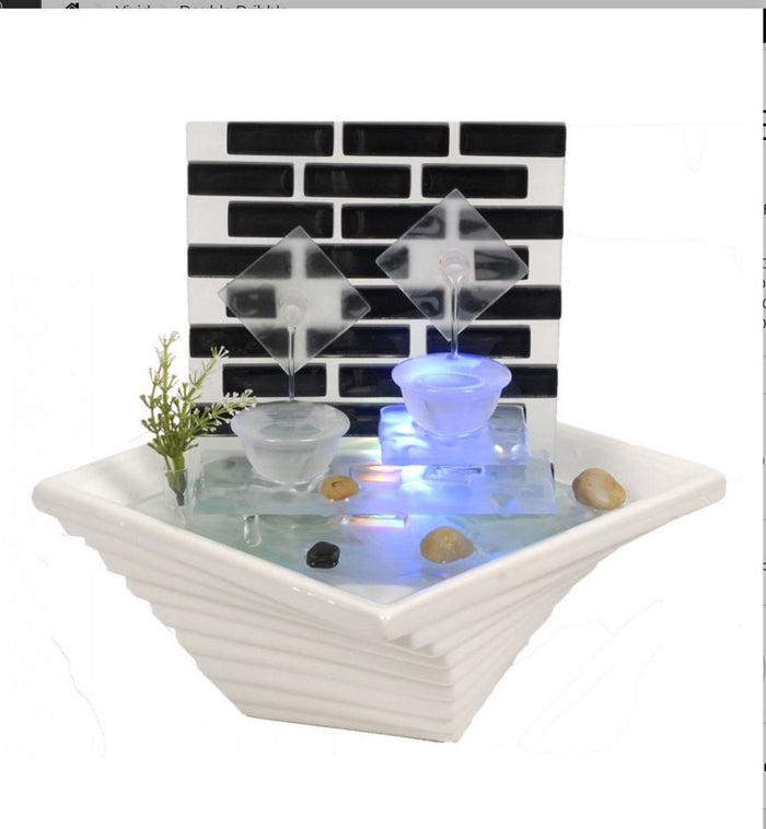 Double Dribble Small indoor / Outdoor table top Water fountain water feature
