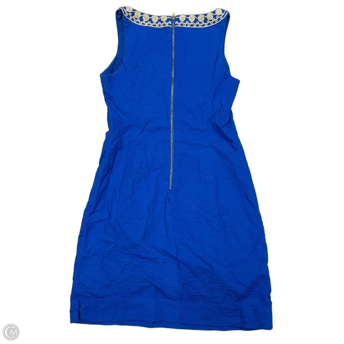 Dress Designer By Lilly Pulitzer In Blue & Gold, Size: Xs
