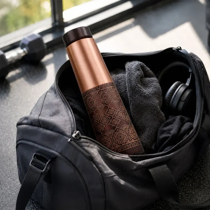 Dual Finish Copper Bottle